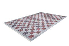 Grey Geometric Area Rug | Modern Area Rug with Digital Print | Antibacterial, Dust Free Carpet