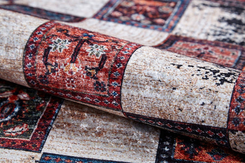 Black Geometric Area Rug - Digital Print Rug, Non Slip Carpet for Living Room