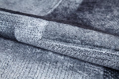 Grey Geometric Area Rug - Digital Print, Non Slip, Antibacterial Carpet for Living Room