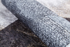 Geometric Area Rug - Brown Digital Print Rug | Non Slip Antibacterial Carpet