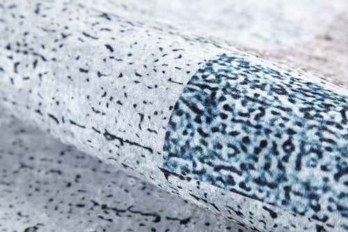 Grey Area Rug - Digital Print Frame Design | Non Slip, Antibacterial Carpet