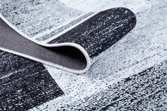 Grey Area Rug - Muradabad Digital Print Rug | Non Slip, Antibacterial Carpet