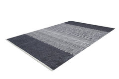 Saltillo Black Geometric Digital Print Area Rug