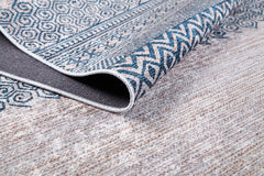 Modern Area Rug – Blue Digital Print Non Slip Washable Floor Carpet