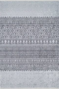 Modern Area Rug – Grey Digital Print Carpet | Antibacterial, Non Slip, Dust Free