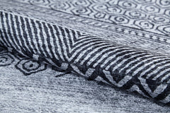 Modern Area Rug – Grey Digital Print Carpet | Antibacterial, Non Slip, Dust Free