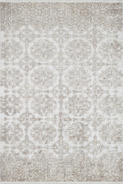 Digital Print Area Rug - Modern Cream Color Non Slip Carpet for Living Room