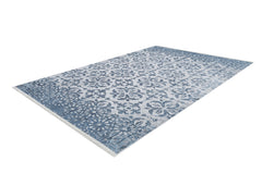 Kamoke Blue Floral Digital Print Area Rug