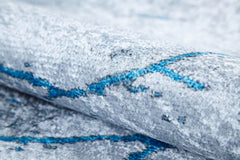 Sadiqabad Blue Modern Digital Print Area Rug