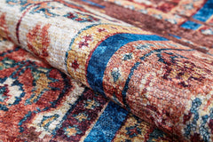 Blue Patchwork Area Rug - Digital Print, Non Slip, Washable Floor Covering