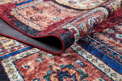 Borne Red Patchwork Digital Print Area Rug