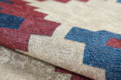 Beige Geometric Area Rug - Digital Print Rug | Non Slip, Antibacterial Carpet