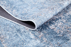 Modern Digital Area Rug – Blue Living Room Carpet | Non Slip, Antibacterial