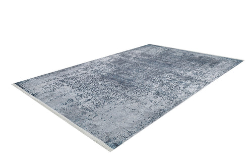 Digital Print Area Rug - Modern Navy Blue Carpet | Non Slip, Antibacterial, Dust Free