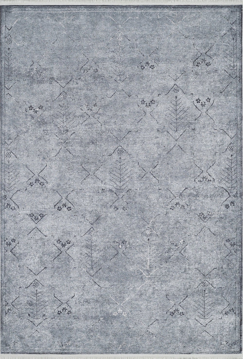 Modern Digital Area Rug – Grey Non-Slip Antibacterial Carpet for Living Room