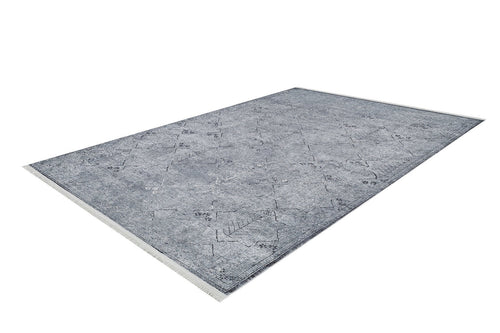 Modern Digital Area Rug – Grey Non-Slip Antibacterial Carpet for Living Room