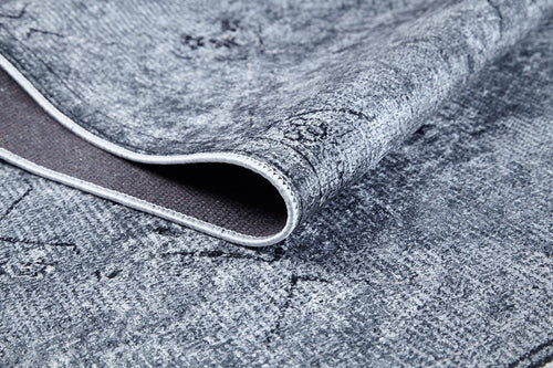 Modern Digital Area Rug – Grey Non-Slip Antibacterial Carpet for Living Room