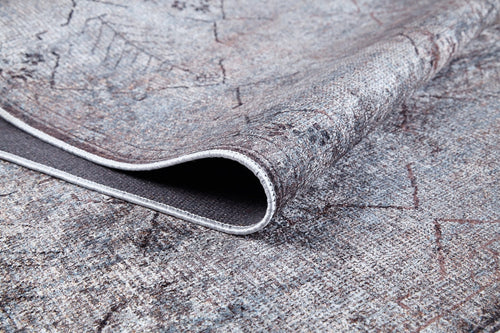 Modern Digital Print Rug - Grey Area Rug Non Slip Antibacterial Carpet