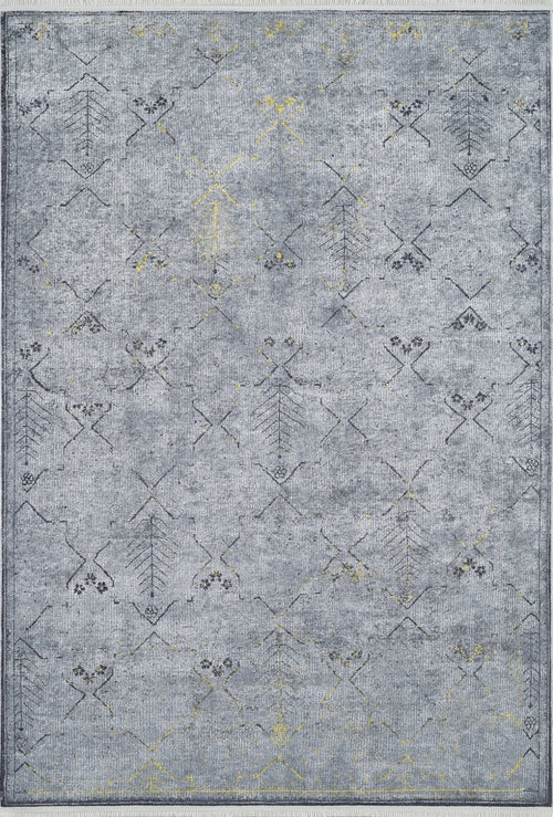 Modern Digital Print Rug – Non Slip Grey Area Rug | Antibacterial Carpet