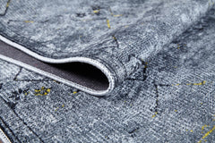 Modern Digital Print Rug – Non Slip Grey Area Rug | Antibacterial Carpet