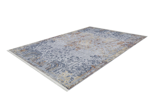 Modern Area Rug – Blue Digital Print Carpet | Non Slip, Antibacterial, Washable