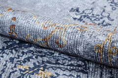 Modern Area Rug – Blue Digital Print Carpet | Non Slip, Antibacterial, Washable