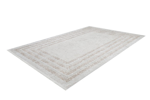 Bhiwandi Beige Frame Digital Print Area Rug
