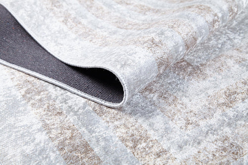 Bhiwandi Beige Frame Digital Print Area Rug