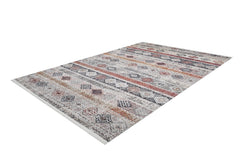 Beige Geometric Area Rug – Digital Print Carpet | Non Slip, Antibacterial, Washable