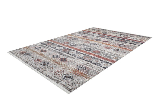 Beige Geometric Area Rug – Digital Print Carpet | Non Slip, Antibacterial, Washable