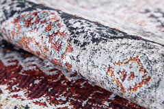 Beige Geometric Area Rug – Digital Print Carpet | Non Slip, Antibacterial, Washable