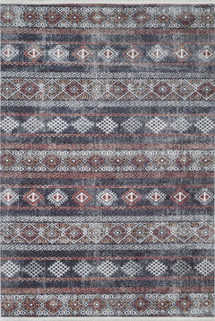 Geometric Area Rug - Brown Digital Print Carpet | Non Slip, Antibacterial, Washable Floor Mat