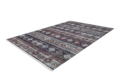 Geometric Area Rug - Brown Digital Print Carpet | Non Slip, Antibacterial, Washable Floor Mat