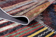 Patchwork Area Rug - Modern Digital Print Brown Carpet | Non Slip, Antibacterial