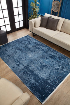 Pakpattan Blue Modern Digital Print Area Rug