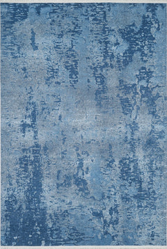 Pakpattan Blue Modern Digital Print Area Rug