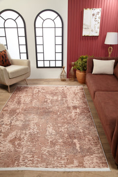 Hub Beige Modern Digital Print Area Rug