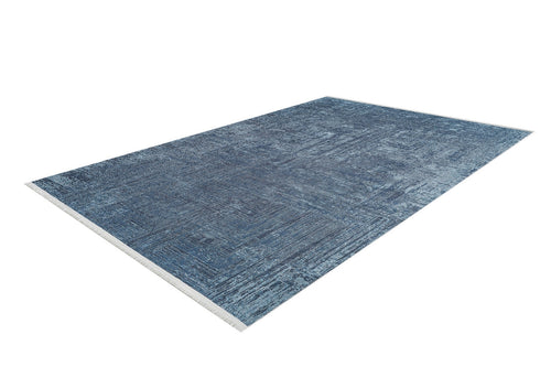 Modern Digital Area Rug – Navy Blue Non Slip Washable Carpet for Living Room