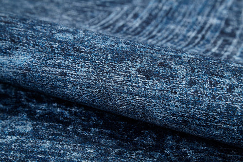 Modern Digital Area Rug – Navy Blue Non Slip Washable Carpet for Living Room