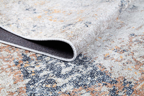 Modern Digital Area Rug – Cream Non Slip Floor Rug with Antibacterial Protection