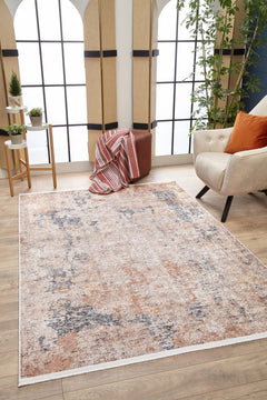 Modern Area Rug – Beige Digital Print Rug | Non Slip, Antibacterial Carpet