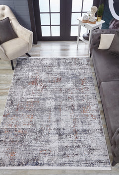 Modern Area Rug – Grey Digital Print Rug | Non Slip Antibacterial Carpet