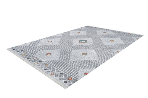 Cautitlan Grey Geometric Digital Print Area Rug