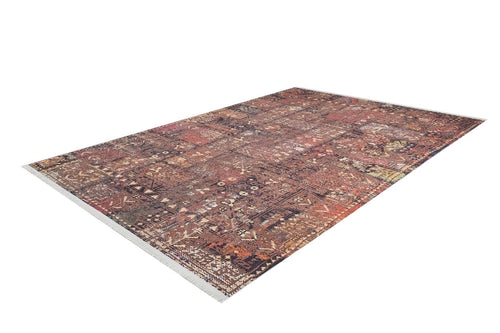 Modern Area Rug – Brown Digital Print Non Slip Washable Carpet for Living Room