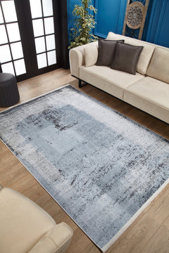 Modern Area Rug – Blue Digital Print Carpet | Antibacterial Non-Slip Washable Floor Covering