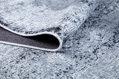 Modern Area Rug | Grey Digital Print Carpet - Non Slip, Antibacterial & Washable Floor Rug