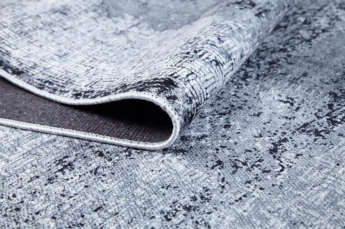 Modern Area Rug | Grey Digital Print Carpet - Non Slip, Antibacterial & Washable Floor Rug
