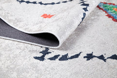 Beige Geometric Area Rug – Digital Print Rug | Non Slip, Antibacterial Floor Carpet