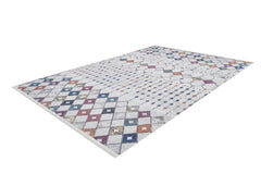Beige Geometric Area Rug – Digital Print Rug | Non Slip, Antibacterial Floor Carpet