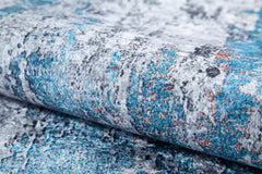 Modern Area Rug - Blue Digital Print Carpet | Antibacterial, Non Slip & Washable